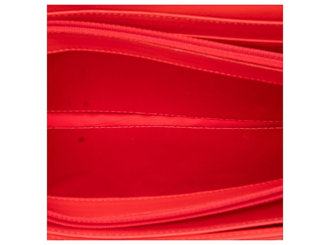 Chanel Red CC gestepptes Lammleder Wallet On Chain Rot - Ansicht 4
