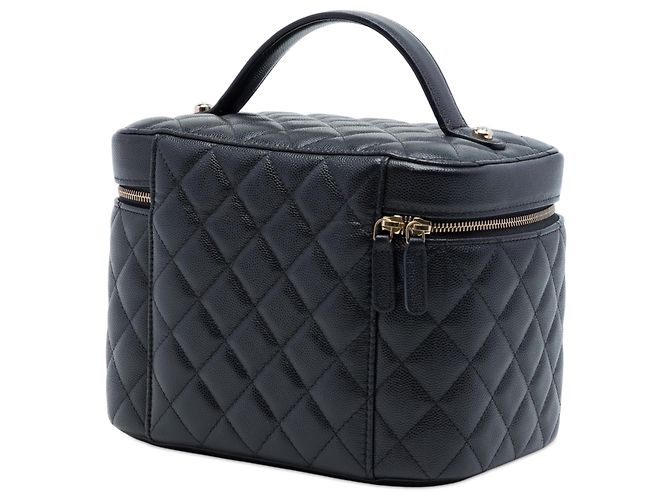 Vanity Beauty case Chanel Black Medium CC Quilted Caviar Nero - vista 2