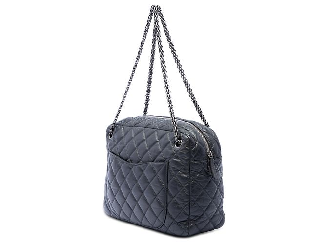 Borsa Camera Reissue Chanel in pelle di vitello invecchiata trapuntata nera grande Nero - vista 2