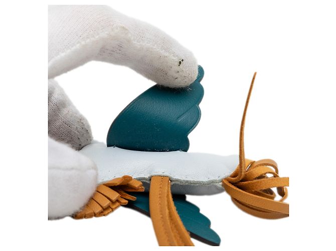Charm para bolso Hermès GriGri Rodeo Pegase PM en piel de cordero Milo y Swift, Gris Castaño - vista 3