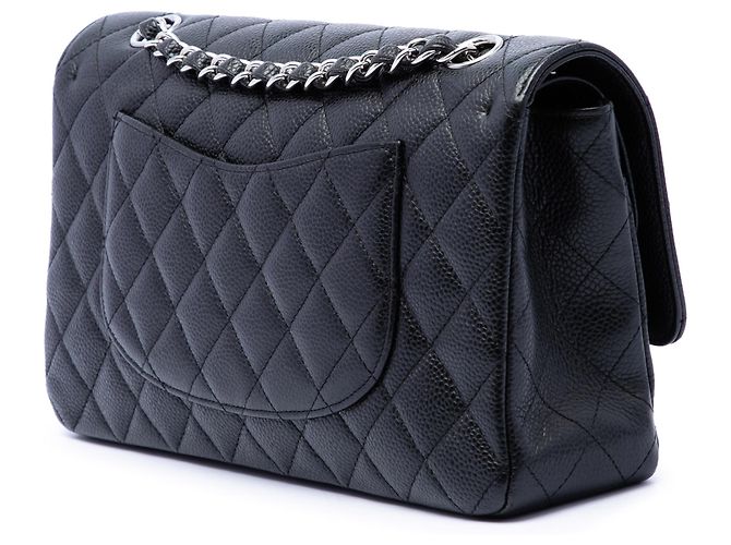 Chanel Black Medium Classic Caviar Double Flap Nero - vista 2