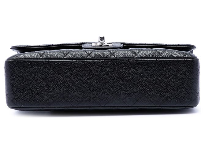 Chanel Black Medium Classic Caviar Double Flap Nero - vista 3