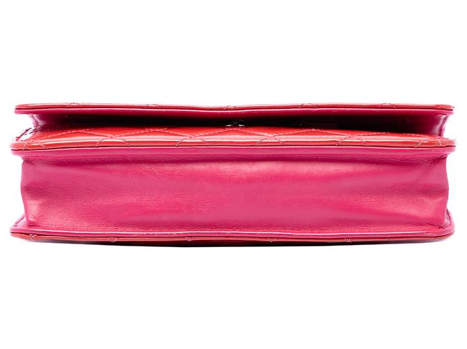 Wallet On Chain Portafoglio con catena Chanel Red Bicolor Classic in vernice Rosso - vista 3