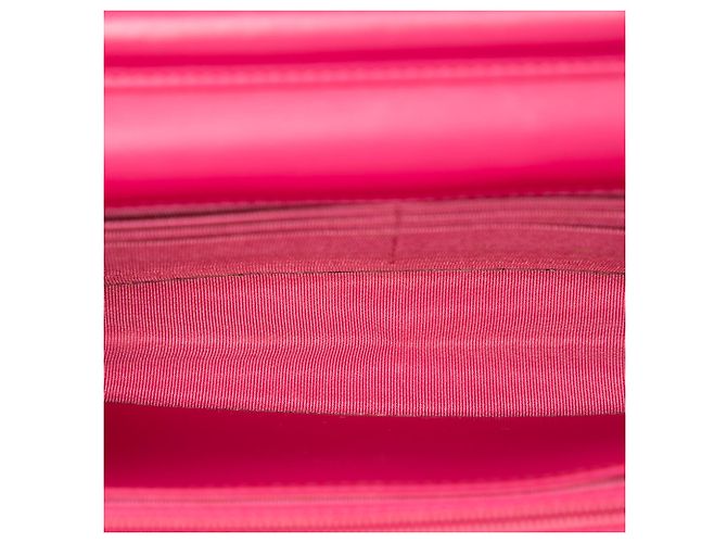 Wallet On Chain Portafoglio con catena Chanel Red Bicolor Classic in vernice Rosso - vista 4