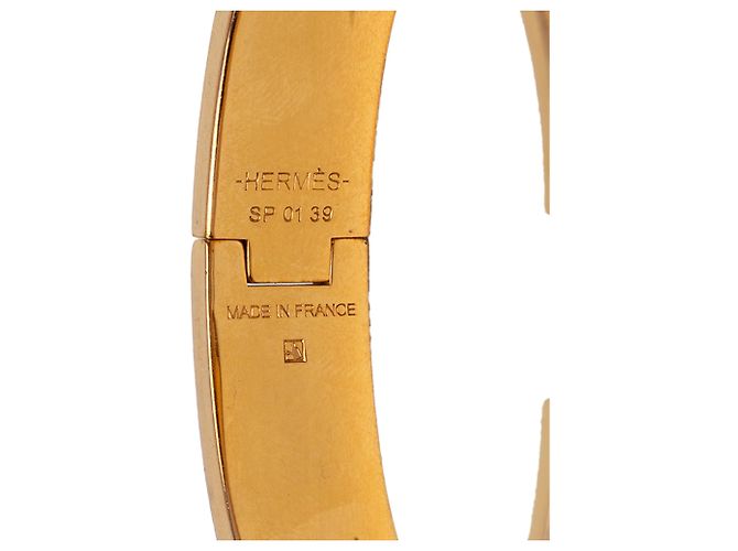 Bracciale Hermès Clic H in smalto bianco stretto PM - vista 4