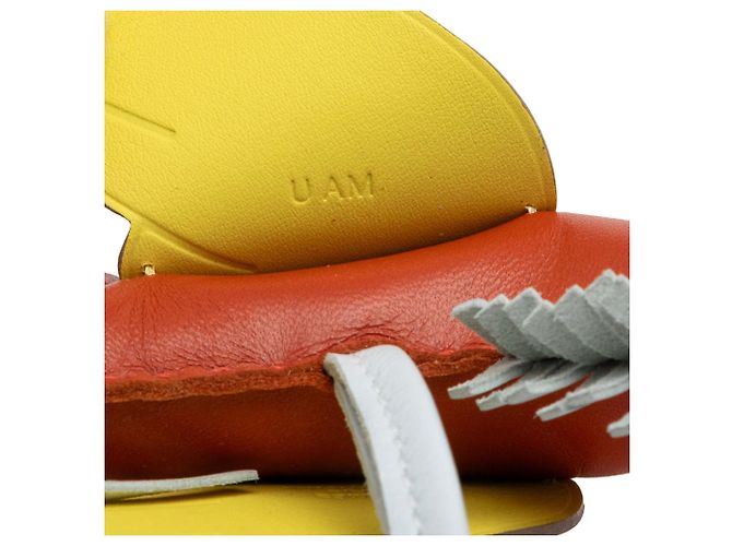 Charm per borsa Hermès Orange Milo in agnello e Swift Grigri Rodeo Pegase PM Rosso Arancione - vista 4