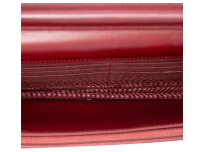 Chanel Red CC gesteppte Lackleder Wallet on Chain Rot Bordeaux - Ansicht 4