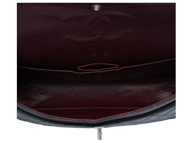 Chanel Black Medium Classic Lambskin Double Flap Nero - vista 4