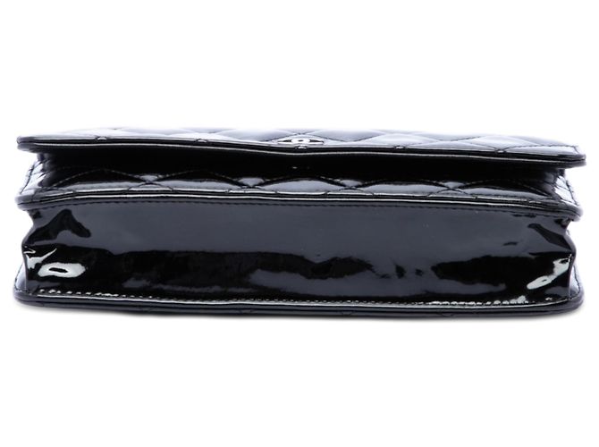 Chanel Black CC gesteppte Patentleder Wallet On Chain Schwarz - Ansicht 3