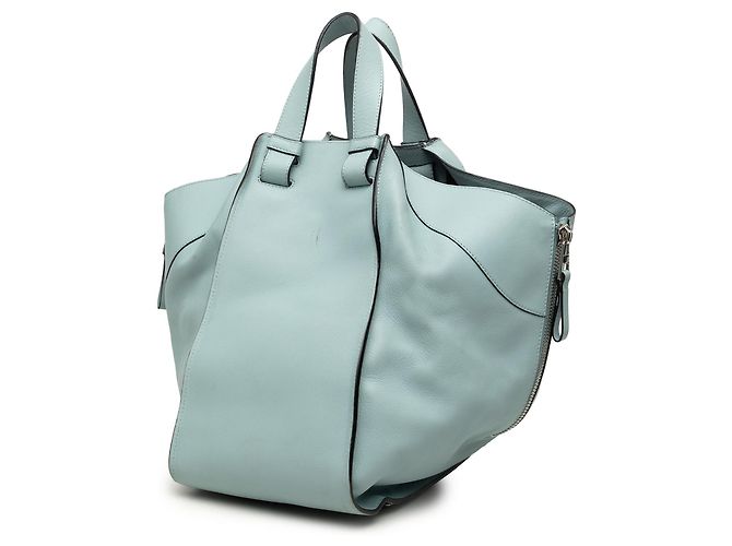 Borsa a tracolla Hammock in pelle blu LOEWE Medium Blu chiaro - vista 2