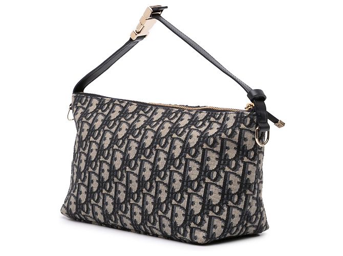 Pochette Diortravel Nomad en lona Oblique azul de Dior, tamaño Medium Azul marino - vista 2