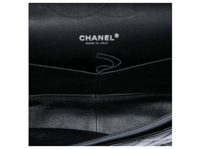 Chanel Black Jumbo Classic Patent Double Flap Nero - vista 4