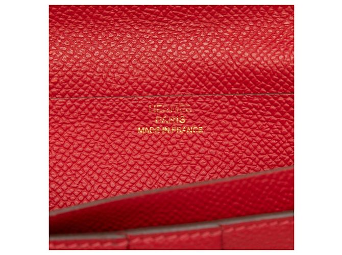Cartera Bearn en Epsom rojo Hermès Roja - vista 5