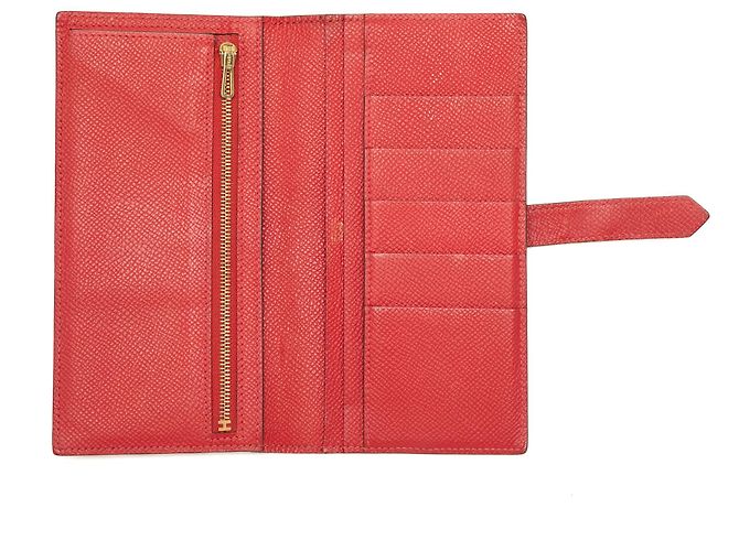 Cartera Bearn en Epsom rojo Hermès Roja - vista 7