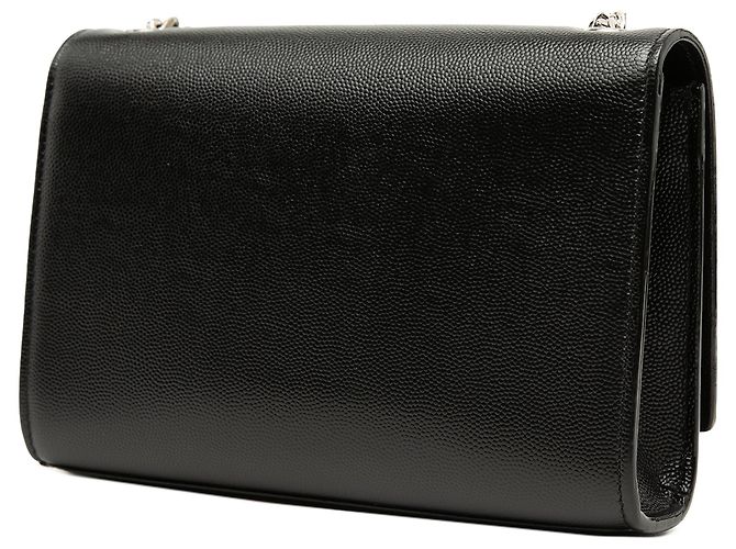 Borsa a tracolla Kate monogramma in pelle granulata nera di Saint Laurent Nero - vista 2