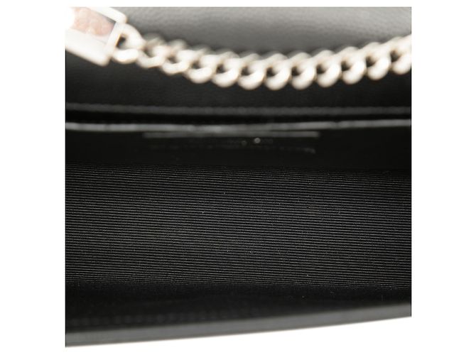 Borsa a tracolla Kate monogramma in pelle granulata nera di Saint Laurent Nero - vista 4