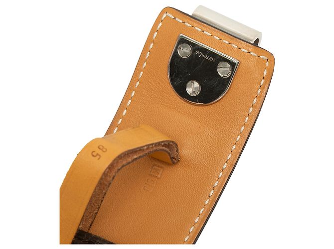 Cinturón Clemence marrón Hermès Castaño Marrón oscuro - vista 4