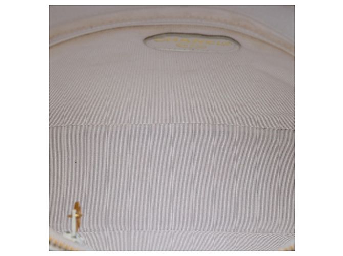 Borsa a Spalla Chanel White Caviar Logo Chain Bianco Bianco sporco - vista 4