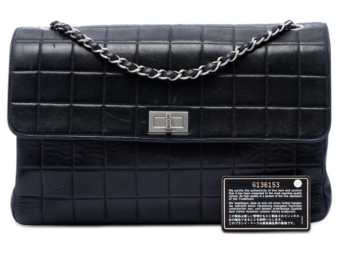 Chanel Black Chocolate Bar Lambskin Reissue 2.55 Single Flap Nero - vista 7
