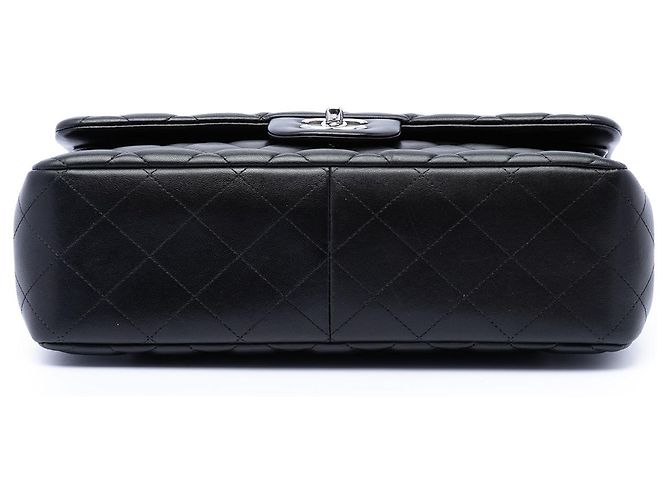 Chanel Black Jumbo Classic Lambskin Double Flap Nero - vista 3