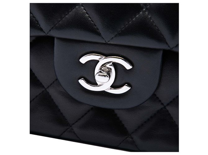 Chanel Black Jumbo Classic Lambskin Double Flap Nero - vista 5