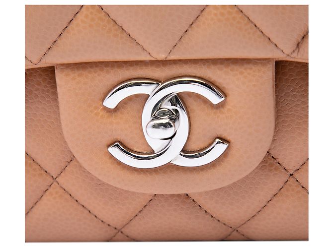 Chanel Brown Maxi Classic Caviar Single Flap Marrone Caramello - vista 5