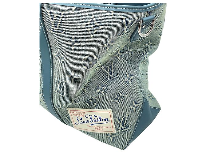 Tote Weekend Louis Vuitton Monogram Washed Denim NM Blu Monogramma - vista 16
