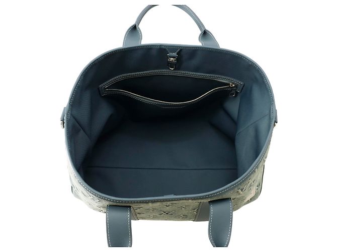 Tote Weekend Louis Vuitton Monogram Washed Denim NM Blu Monogramma - vista 6