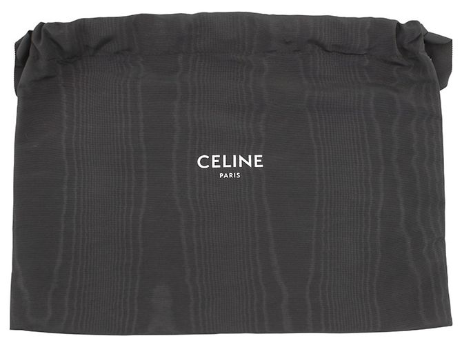Céline Borsa a mano cabas verticale in pelle Celine Mini Nero Bianco - vista 13