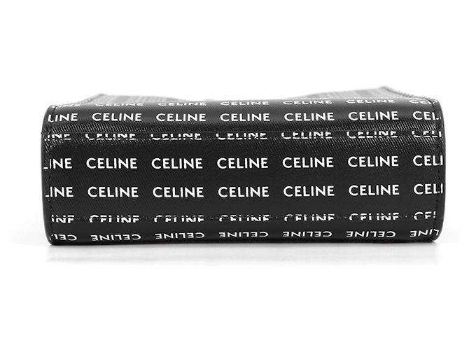 Céline Borsa a mano cabas verticale in pelle Celine Mini Nero Bianco - vista 3