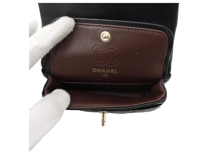 Chanel Handtaschen-Anhänger in Schwarz und Champagnergold Golden - Ansicht 6