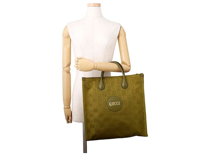 Gucci Off the Grid Nylon Tote Bag Grün - Ansicht 4