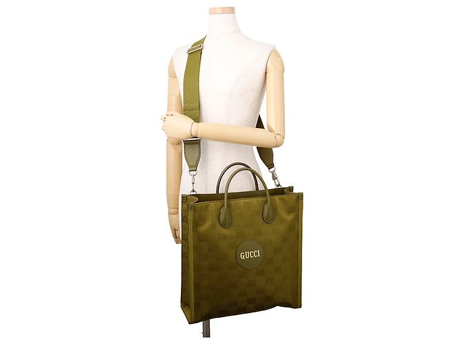 Gucci Off the Grid Nylon Tote Bag Grün - Ansicht 5