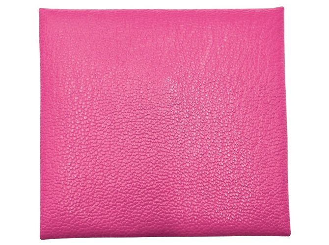 Monedero cuadrado Bastia Hermès Rosa - vista 2