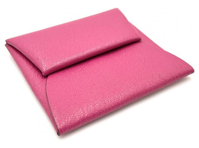Monedero cuadrado Bastia Hermès Rosa - vista 3