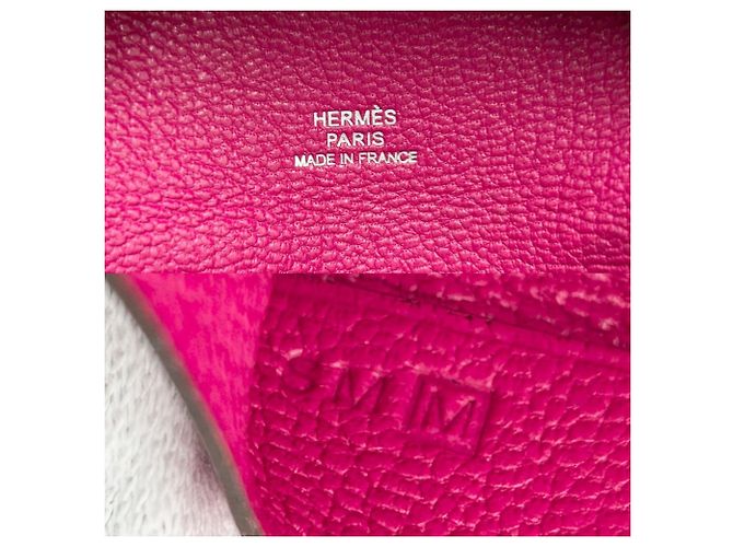 Monedero cuadrado Bastia Hermès Rosa - vista 5