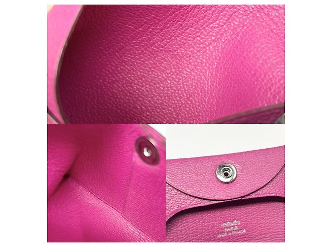Monedero cuadrado Bastia Hermès Rosa - vista 6