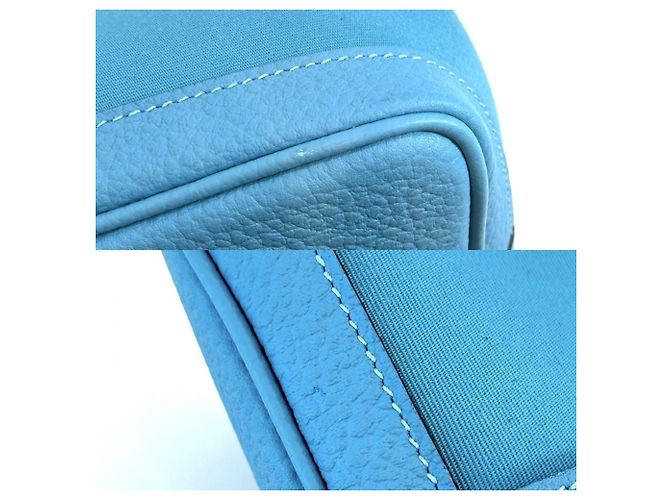 Hermès Borsa Tote Hermes Garden Party PM Blu - vista 6