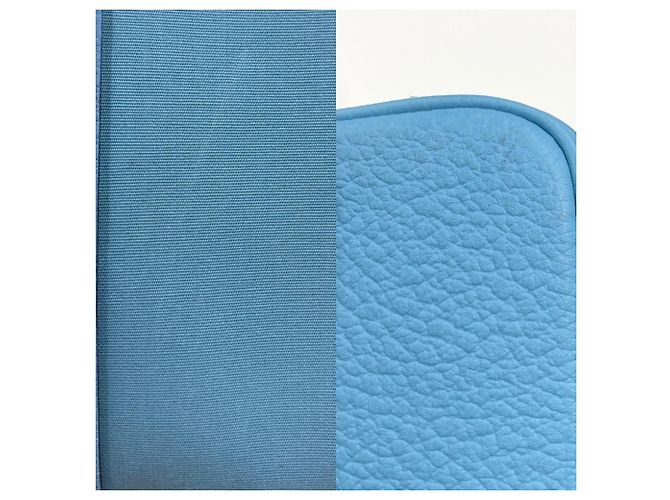 Hermès Borsa Tote Hermes Garden Party PM Blu - vista 7