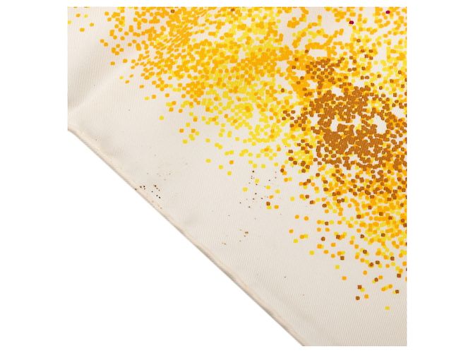 Hermès Foulard Carré 90 Hermes Indian Dust Multicolore Beige - vista 7