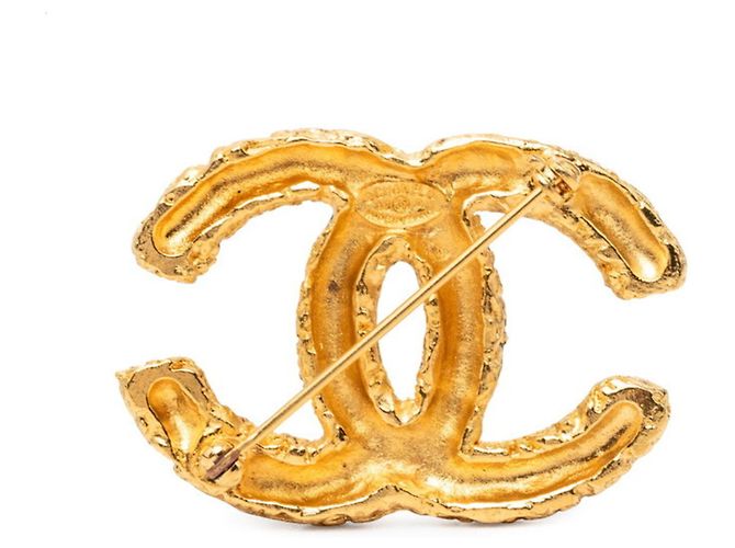 Timeless Spilla Chanel Coco Mark placcata oro D'oro - vista 2
