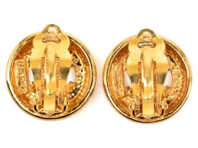 Orecchini a clip rotondi Chanel Coco Mark Vintage D'oro - vista 2