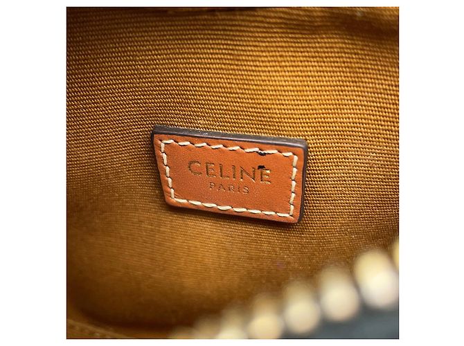 Céline Borsa a mano Celine Triomphe Heart in pelle Marrone - vista 16
