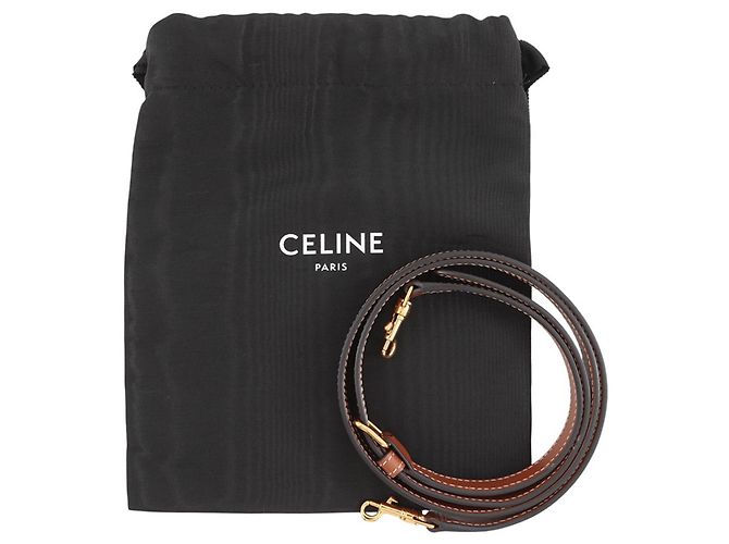 Céline Borsa a mano Celine Triomphe Heart in pelle Marrone - vista 18