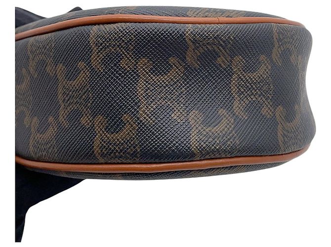 Céline Borsa a mano Celine Triomphe Heart in pelle Marrone - vista 7