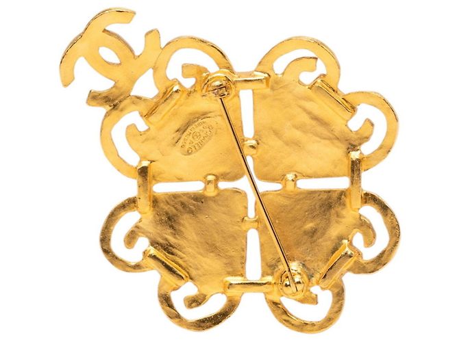 Spilla Vintage Chanel Coco Mark D'oro - vista 2