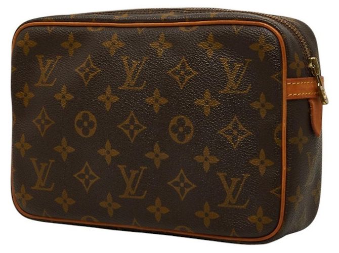 Clutch Louis Vuitton Monogram Compiegne 23 Marrone - vista 2