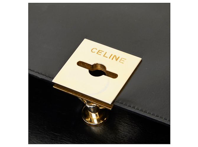 Céline Borsa a mano/Borsa a tracolla in pelle nera Celine Nero - vista 8