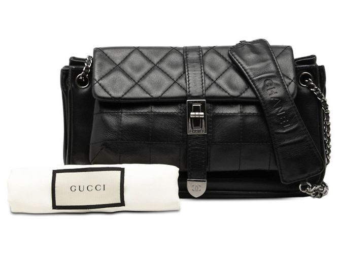 Sac à bandoulière Chanel Coco Mark 2.55 Matelassé Chain Noir - vue 8