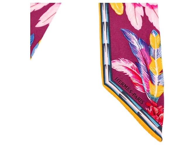 Hermès Sciarpa Twilly Hermes Brazil Muffler Multicolore Porpora - vista 2